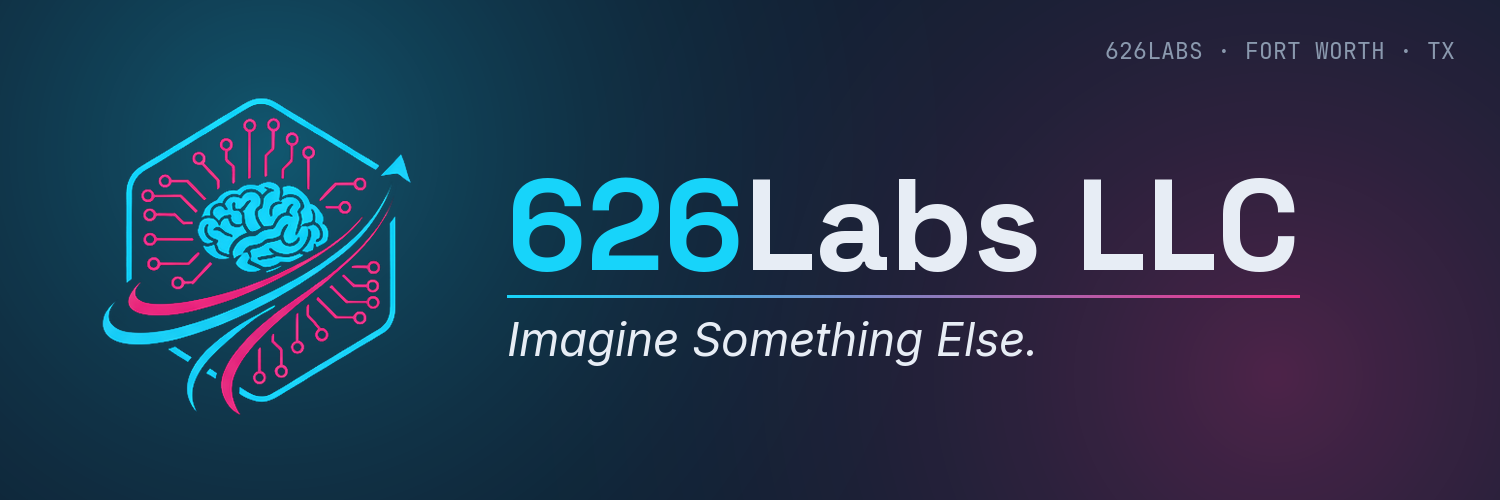 626 Labs banner, 1500 by 500