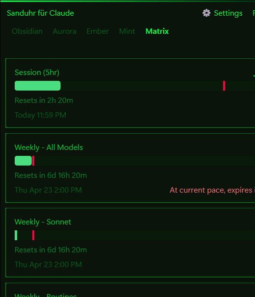Matrix theme