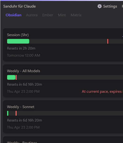 Obsidian theme